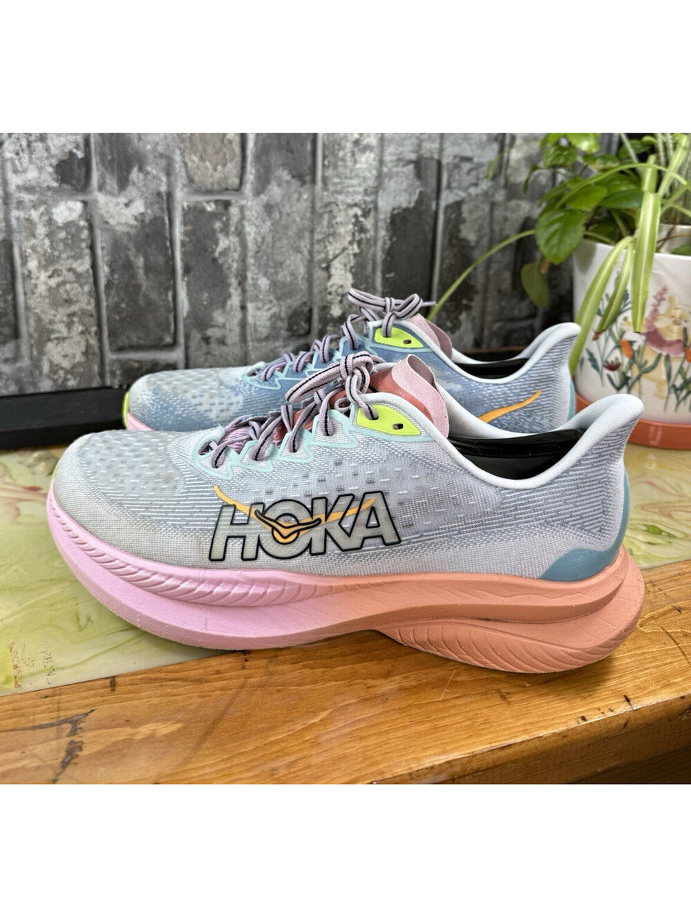HOKA ONE ONE Mach 6 Men's Running Shoes Breathable Mesh Low Top US 11 EU 44